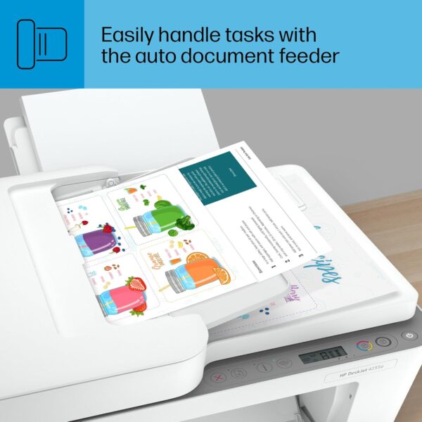 HP DeskJet 4255e Wireless All-in-One Color Inkjet Printer, Scanner, Copier, Best-for-Home, 3 Months of Ink Included (588S6A) - Image 11