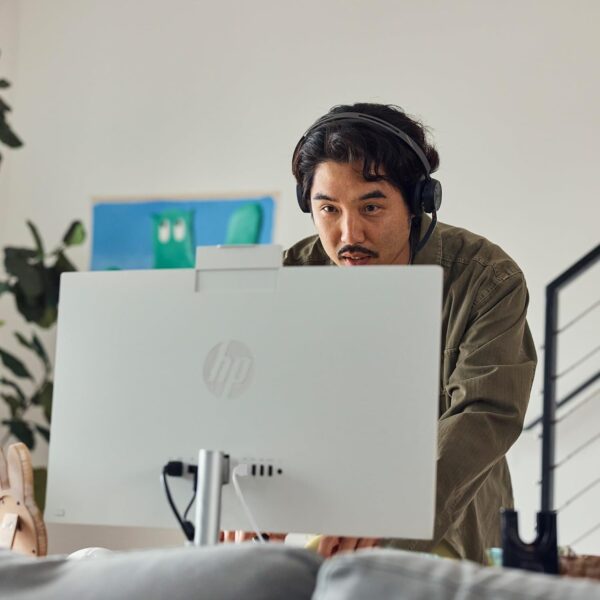 HP 23.8 inch All-in-One Desktop PC, FHD Display, AMD Athlon Silver 7120U, 8 GB RAM, 256 GB SSD, AMD Radeon Graphics, Windows 11 Home, 24-cr0010 (2023) - Image 11