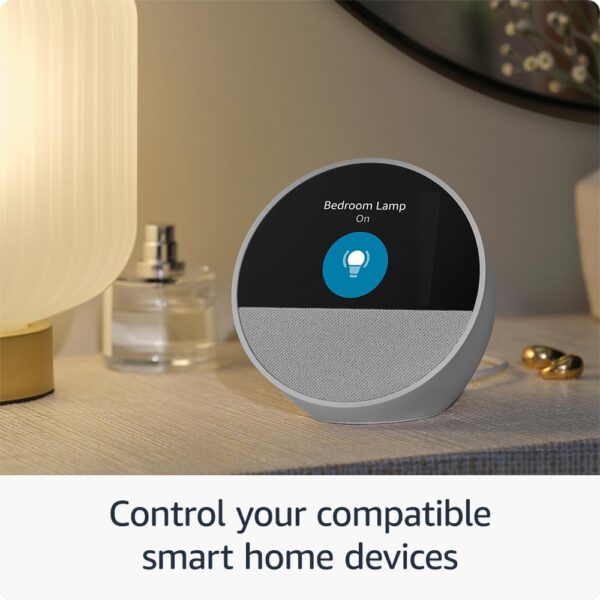All-new Amazon Echo Spot (2024 release), Smart alarm clock with vibrant sound + Alexa, Black - Image 6