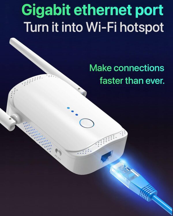 Mucard Fastest WiFi Extender/Booster | Latest Release Up to 74% Faster | Broader Coverage Than Ever WiFi Signal Booster for Home | Internet Booster WiFi Repeater, w/Ethernet Port, Made for USA - Image 6