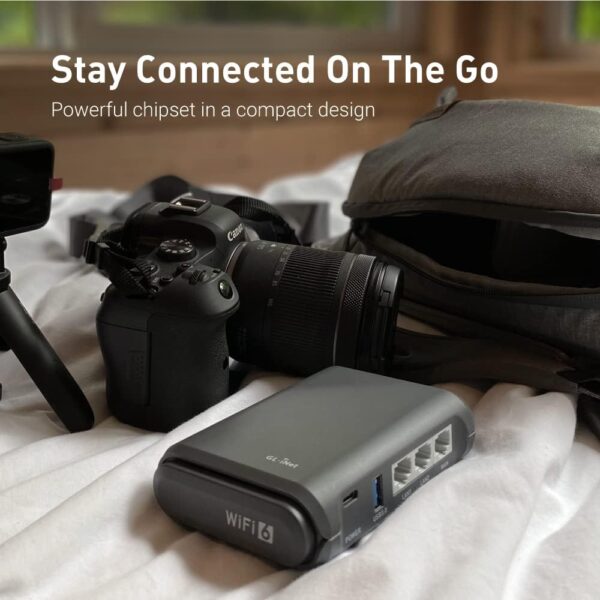 GL.iNet GL-AXT1800(Slate AX) Portable Gigabit Travel Router, Pocket-Sized, Wi-Fi 6, Extender/Repeater for Hotel&Public Network Storage, VPN Client&Server, OpenWrt, Adguard Home, USB3.0, TF Card Slot - Image 4
