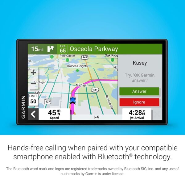 Garmin DriveSmart 66 EX 6-Inch Car GPS Navigator with Advanced Lane Guidance, Real-Time Traffic and Lifetime Map Updates (Black) (Renewed) - Image 4