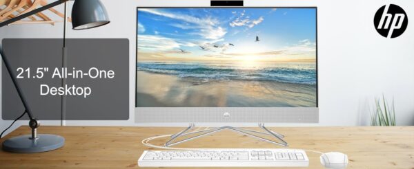 HP Newest All-in-One Desktop Computer, 21.5" FHD Display, Intel Celeron J4025 Processor, 16GB RAM, 512GB SSD, Webcam, HDMI, RJ-45, Wired Keyboard&Mouse, Wi-Fi, Windows 11 Pro - Image 6