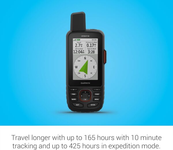 Garmin GPSMAP 67i Rugged GPS Handheld with inReach® Satellite Technology, Two-Way Messaging, Interactive SOS, Mapping - Image 3