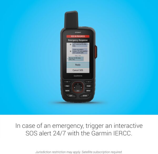 Garmin GPSMAP 67i Rugged GPS Handheld with inReach® Satellite Technology, Two-Way Messaging, Interactive SOS, Mapping - Image 5