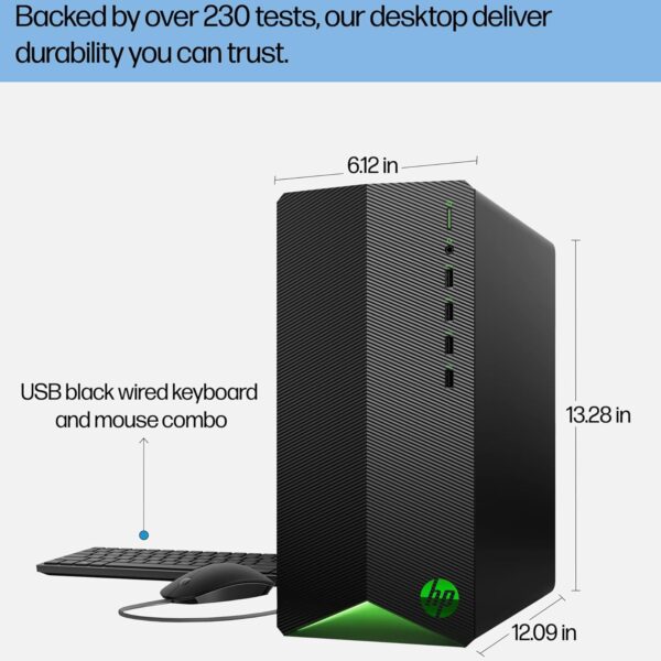 HP Pavilion Tower Desktop Computer, Octa-Core AMD Ryzen 7 5700G (Beat i7-11700K), 32GB DDR4 RAM, 1TB PCIe SSD, WiFi 6, Bluetooth, RJ-45, HDMI, VGA, Keyboard and Mouse, Windows 11 Pro, WE/PGPY - Image 5