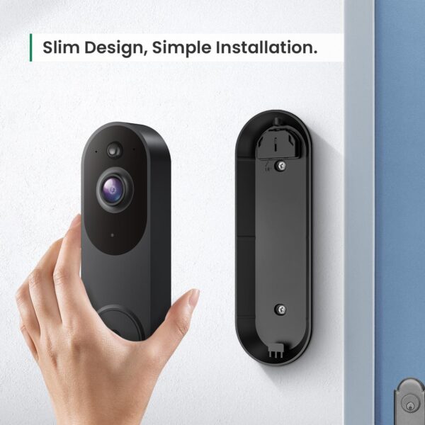 Smart Video Doorbell Camera Wireless, AI Human Detection and Instant Alerts, Night Vision, 2-Way Audio, Battery Powered, Cloud Storage Sold Seperately, 2.4G WiFi (Chime not Included) - Image 7