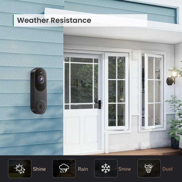 Smart Video Doorbell Camera Wireless, AI Human Detection and Instant Alerts, Night Vision, 2-Way Audio, Battery Powered, Cloud Storage Sold Seperately, 2.4G WiFi (Chime not Included) - Image 8