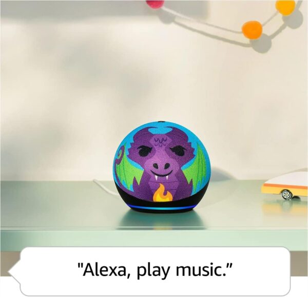Amazon Echo Dot (5th Gen, 2022 release) Kids | Designed for kids, with parental controls | Owl - Image 3