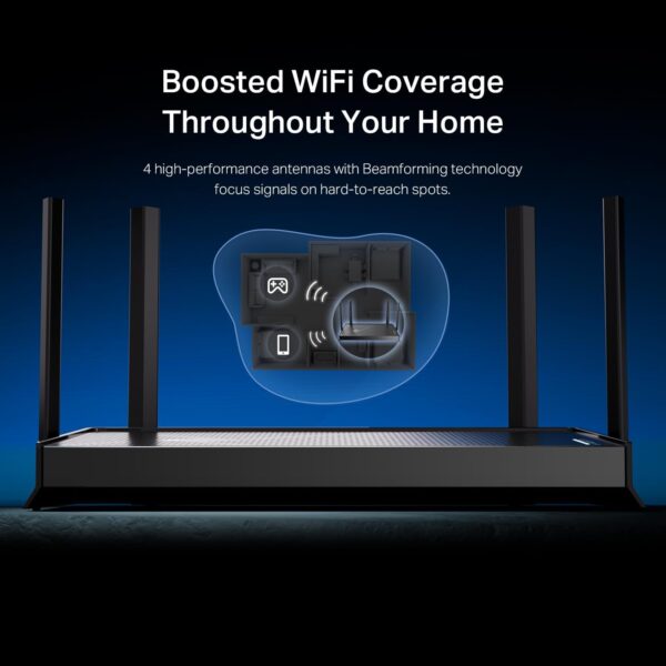 TP-Link Dual-Band BE3600 Wi-Fi 7 Router Archer BE230 | 4-Stream 3.6 Gbps | 2×2.5G + 3×1G Ports, USB 3.0, 2.0 GHz Quad Core, 4 Antennas | VPN Clients & Server | EasyMesh, HomeShield, MLO, Private IOT - Image 5