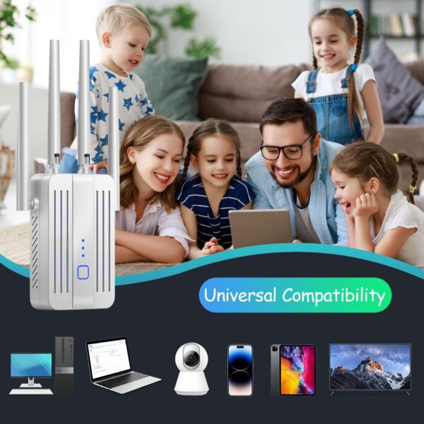 WiFi Extender Signal Booster for Home: Internet Repeater Range Covers Up to 9995 Sq.ft and 45+ Devices for House Wireless Office Basement Room - Image 7
