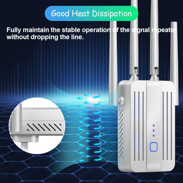 WiFi Extender Signal Booster for Home: Internet Repeater Range Covers Up to 9995 Sq.ft and 45+ Devices for House Wireless Office Basement Room - Image 8