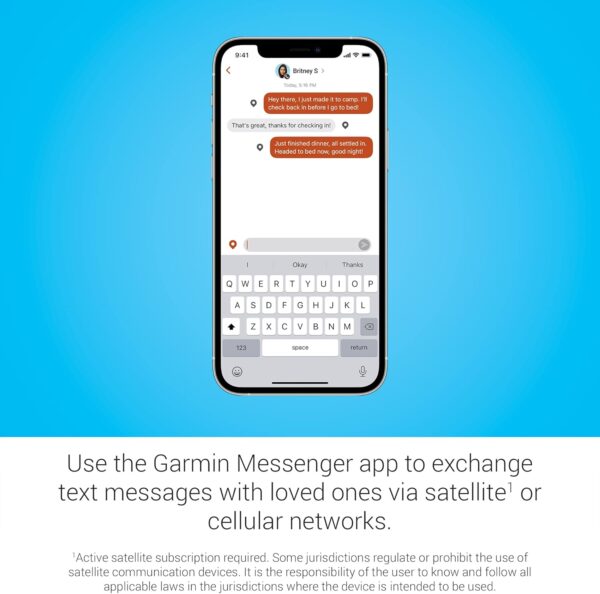 Garmin inReach® Messenger Handheld Satellite Communicator, Global Two-Way Messaging - Image 3