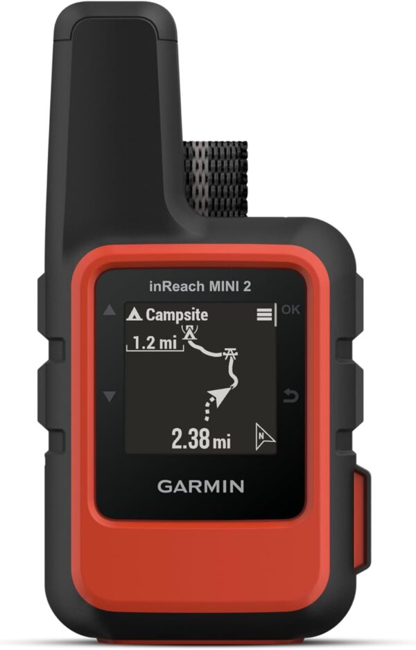 Garmin inReach Mini 2 Satellite Communicator, Lightweight Compact Rugged Design, Portable GPS Handheld for Hiking, Two-Way Text Messaging Device Bundle with Accessories (Flame Red) - Image 3
