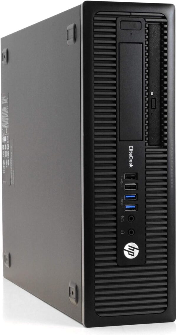 HP EliteDesk 800 G1 SFF High Performance Business Desktop Computer, Intel Quad Core i5-4590 upto 3.7GHz, 16GB RAM, 1TB HDD, 256GB SSD (boot), DVD, WiFi, Windows 10 Professional (Renewed) - Image 3
