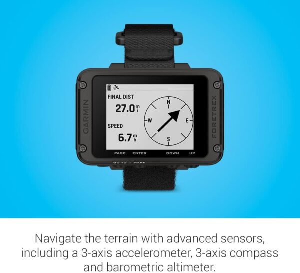 Garmin Foretrex 801, Wrist-Mounted GPS Navigation with Strap, Upgraded Multi-Band GNSS, Longer Battery Life - Image 3