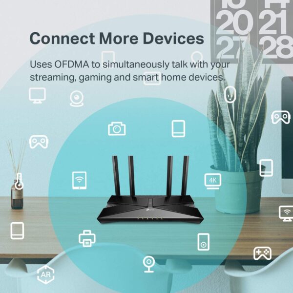 TP-Link Smart WiFi 6 Router (Archer AX10) – 802.11ax Router, 4 Gigabit LAN Ports, Dual Band AX Router,Beamforming,OFDMA, MU-MIMO, Parental Controls, Works with Alexa - Image 3