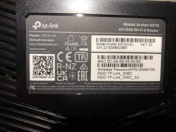 TP-Link Smart WiFi 6 Router (Archer AX10) – 802.11ax Router, 4 Gigabit LAN Ports, Dual Band AX Router,Beamforming,OFDMA, MU-MIMO, Parental Controls, Works with Alexa - Image 7