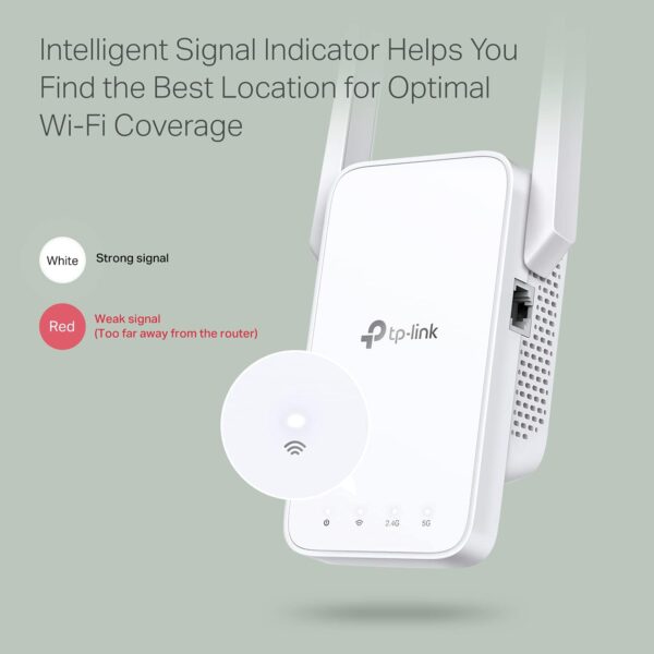 TP-Link AC750 WiFi Extender(RE215), Covers Up to 1500 Sq.ft and 20 Devices, Dual Band Wireless Repeater for Home, Internet Signal Booster with Ethernet Port - Image 6