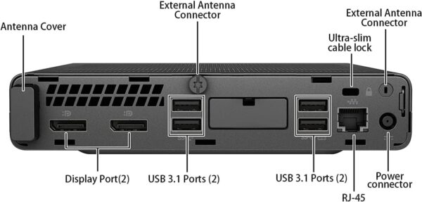HP EliteDesk 800 G4 Mini Desktop with New 24" FHD Monitor and RGB Speakers PC Set, Core i5-8500T, 16GB RAM, 256GB SSD, Windows 11 Pro (Renewed) - Image 4