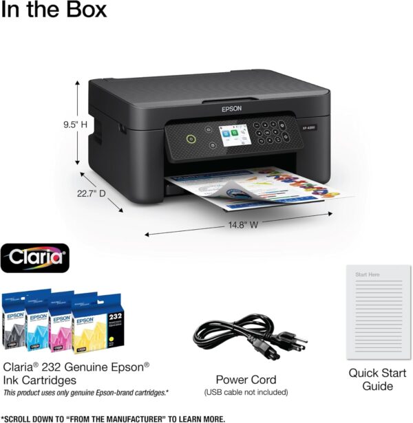 Epson Expression Home XP-4200 Wireless Color All-in-One Printer with Scan, Copy, Automatic 2-Sided Printing, Borderless Photos and 2.4" Color Display,Black - Image 4