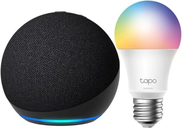 Echo Dot with TP-Link Tapo Smart Color Bulb - Image 2