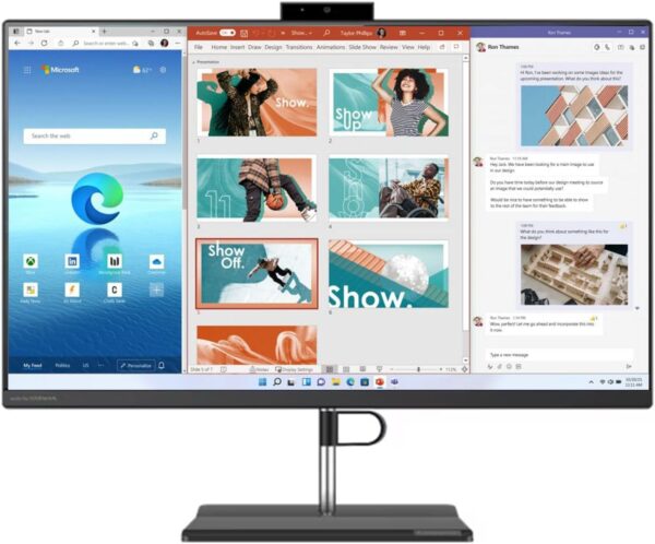 Lenovo Newest All-in-one Desktop Computer, 21.5" FHD IPS Display, 16GB RAM, 256GB Storage, Intel Dual-Core Processor, Wi-Fi, Webcam, DVD-RW, HDMI, Mouse and Keyboard, Windows 11 Pro - Image 3