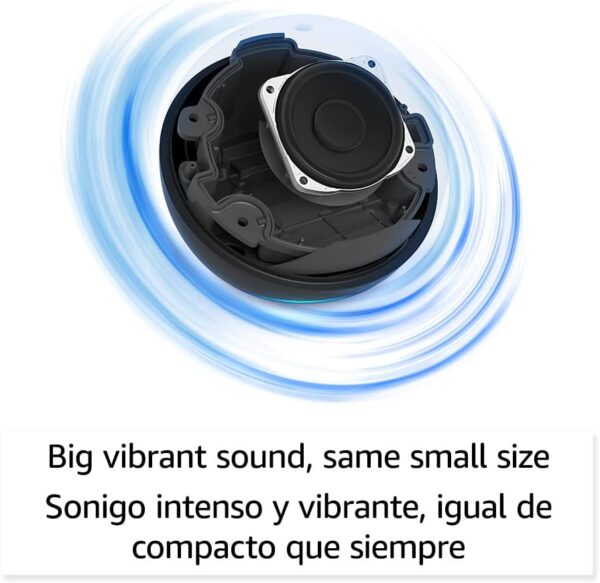 Echo Dot (5th Gen, 2022 release) , International Version with US Power Adaptor , Smart speaker with Alexa, Charcoal - Image 3