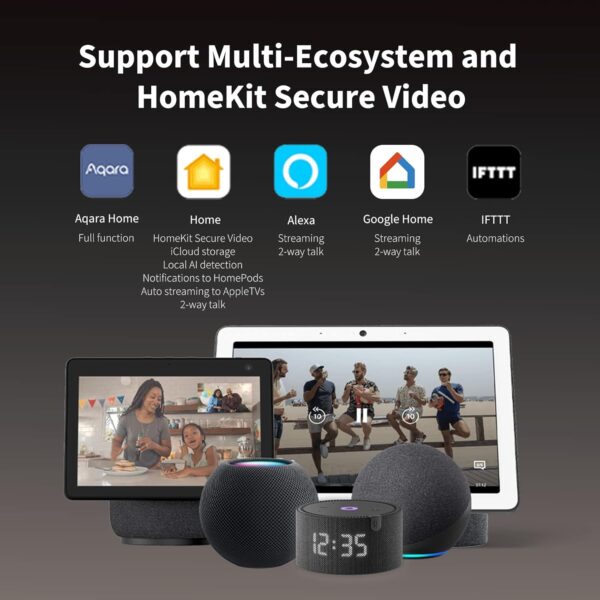 Aqara Video Doorbell G4 (Chime Included), 1080p FHD HomeKit Secure Video Doorbell Camera, Local Face Recognition and Automations, Wireless or Wired, Supports Apple Home, Alexa, Google, IFTTT, Gray - Image 5