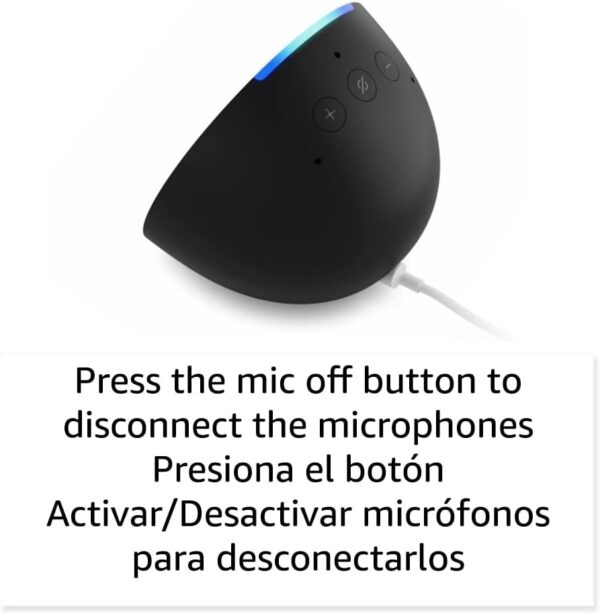 Echo Pop , Full sound compact smart speaker with Alexa , International Version with US Power Adaptor , Charcoal - Image 7