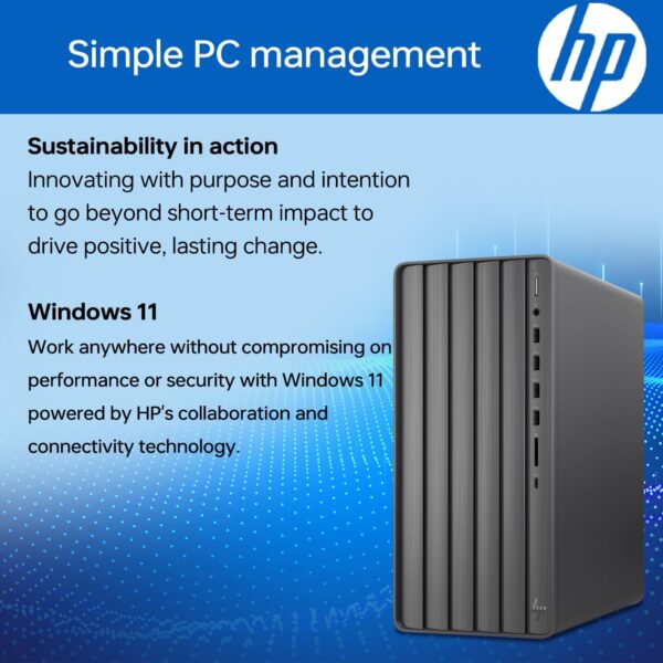 HP Newest Envy Intel i7 Premium Tower Desktop, Intel i7-14700 (Beats Intel i9-12900), 64GB RAM, 2TB SSD, Wi-Fi 6, SD Card Reader, Windows 11 Pro, Black, with ADATA 512 External SSD Bundle - Image 3