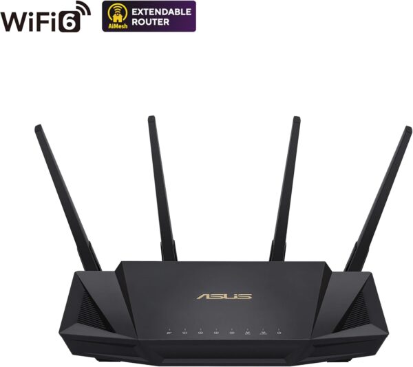 ASUS RT-AX3000 Ultra-Fast Dual Band Gigabit Wireless Router - Next Gen WiFi 6, Adaptive QoS, and AiProtection by Trend Micro | 1x WAN, 4x 1G LAN, 1x USB 3.0 - AiMesh Compatible - Image 10