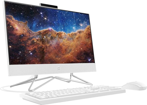 HP 2022 Newest All-in-One Desktop, 21.5" FHD Display, Intel Celeron J4025 Processor, 8GB RAM, 256GB PCIe SSD, Webcam, WiFi, HDMI, RJ-45, Wired Keyboard&Mouse, Windows 11 Home, White - Image 3
