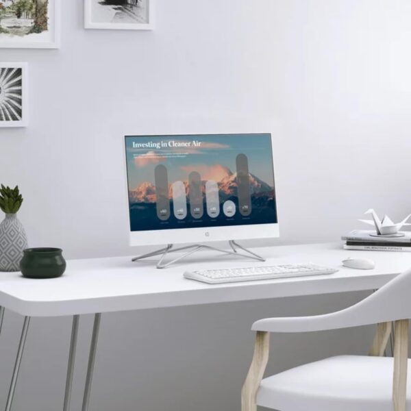 HP 21.5 inch All-in-One Desktop PC, 16GB RAM, 512GB PCIe SSD & 512GB External Storage, Intel Dual-Core Celeron Processor, FHD Display, Win 11 Pro, Webcam, WiFi, HDMI, RJ-45, Wired Keyboard & Mouse - Image 7