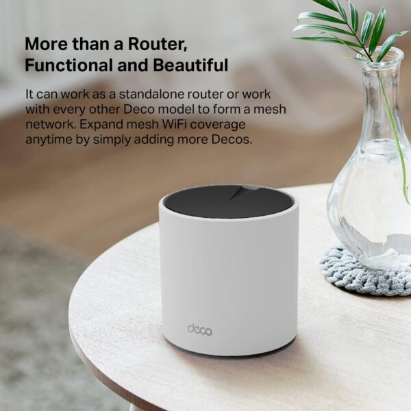 TP-Link Deco AX3000 WiFi 6 Mesh System Deco X55- Covers up to 2500 Sq.Ft., Replaces Wireless Router and Extender, 3 Gigabit Ports, Supports Ethernet Backhaul(1-Pack) - Image 4