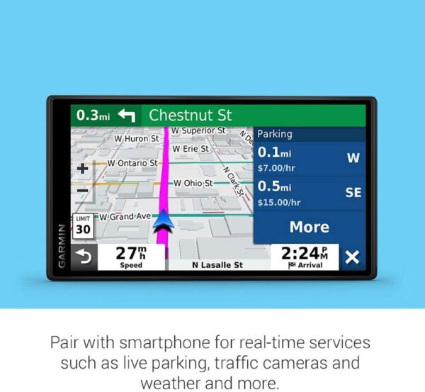 Garmin DriveSmart 55 & Traffic: GPS Navigator with a 5.5” Display, Hands-Free Calling, Included Traffic alerts and Information to enrich Road Trips (Renewed) - Image 5