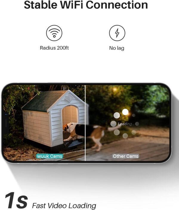 WUUK 2K Doorbell Camera, Video Doorbell Wireless/Wired, Homebase Supports Up to 8 Cams, No Subscription, 2.4/5 GHz WiFi, 32G Local Storage, Human Detection, Compatible with Alexa and Google Home - Image 4