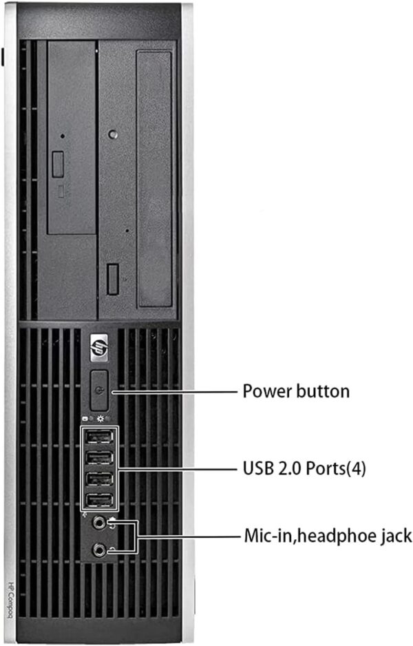 HP Elite Desktop Computer PC, 3.1 GHz, Intel Core i5, 16GB, RAM, 2TB HDD, New 22 inch LED Monitor, RGB Speaker and Keyboard Mouse, WiFi, Windows 10 Pro (Renewed) - Image 3