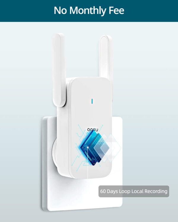 AOSU Doorbell Camera Wireless, 5MP Ultra HD, No Monthly Fee, 2.4/5 GHz WiFi Video Doorbell with Homebase, Battery/Wired Powered, Work with Alexa & Google Assistant - Image 4