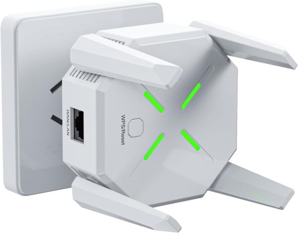2024 WiFi Extenders Signal Booster for Home: WiFi Extenders Signal 1.2Gbps Dual Band WPS 5GHz&2.4GHz, w/Ethernet Port Internet WiFi Booster Repeater Coverage Than Ever, Compatible Alexa/Fire TV(White)