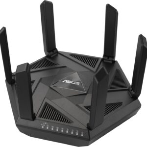 ASUS RT-AXE7800 Tri-band WiFi 6E (802.11ax) Router, 6GHz Band, ASUS Safe Browsing, Upgraded Network Security, Instant Guard, Built-in VPN Features, Parental Controls, 2.5G Port, AiMesh Support