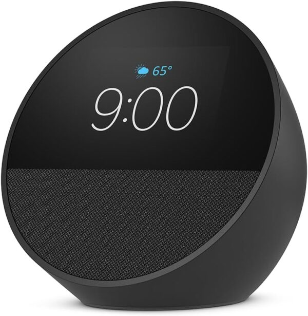 All-new Amazon Echo Spot (2024 release), Smart alarm clock with vibrant sound + Alexa, Black - Image 2