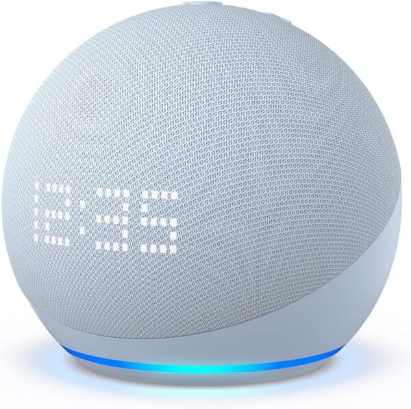 Certified Refurbished Echo Dot (5th Gen, 2022 release) with clock | Smart speaker with clock and Alexa | Cloud Blue - Image 2