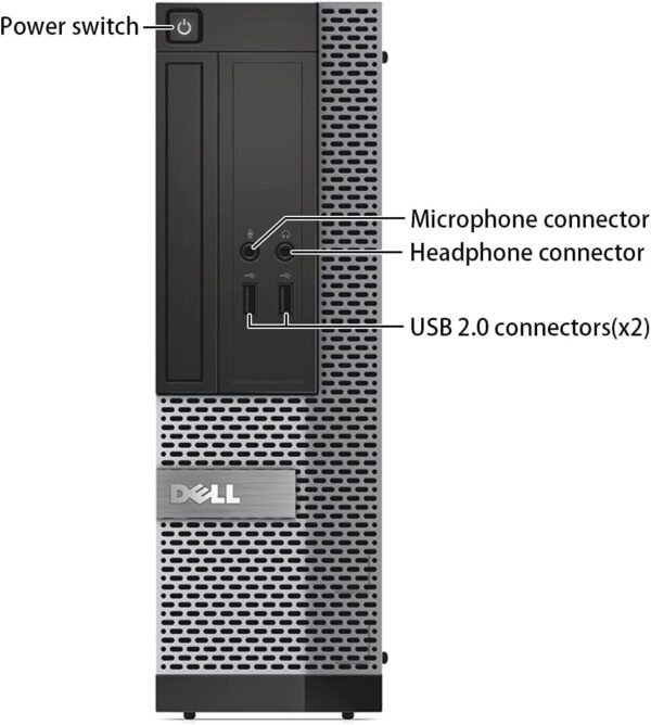 DELL Optiplex 3020 SFF Desktop PC - Intel Core i5-4570 3.2GHz 8GB 500GB DVDRW Windows 10 Professional (Renewed)'] - Image 2