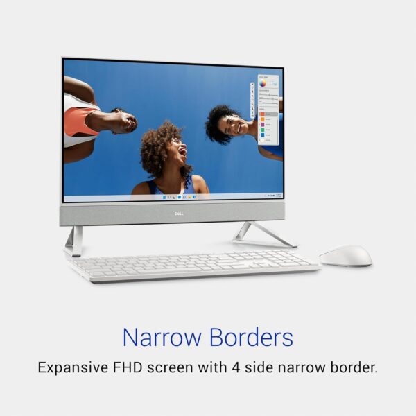 Dell Inspiron 5430 All in One Desktop - 23.8-inch FHD (1920 x 1080) Display, Intel Core 3-100U, 8GB DDR4 RAM, 512GB SSD, Intel Graphics, Windows 11 Home, Onsite Service - White - Image 2
