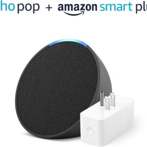 Echo Pop Charcoal with Amazon Smart Plug