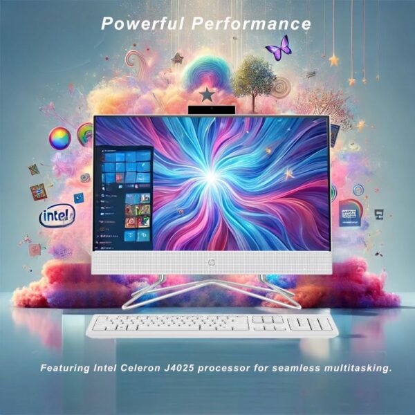 HP 22 inch All-in-One Desktop PC , 2024 Latest Model , Microsoft Office Trial , FHD Display , 32GB RAM , 1TB Storage (512GB SSD + 512GB External HD) , Intel Celeron CPU , w/WOWPC Bundle , Win 11 Pro - Image 2