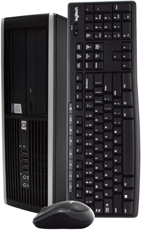 HP Elite Desktop PC Computer | Intel Quad-Core i5 | 8GB Ram | 1TB HDD | 24 Inch LCD Monitor (1080p HDMI) | Wireless Keyboard and Mouse | WiFi + Bluetooth | Windows 10 (6200) (Renewed) - Image 2