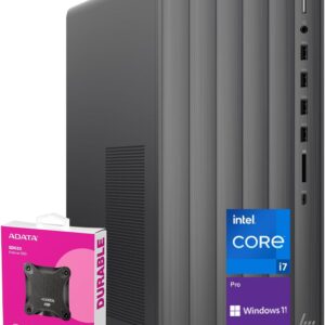 HP Newest Envy Intel i7 Premium Tower Desktop, Intel i7-14700 (Beats Intel i9-12900), 64GB RAM, 2TB SSD, Wi-Fi 6, SD Card Reader, Windows 11 Pro, Black, with ADATA 512 External SSD Bundle