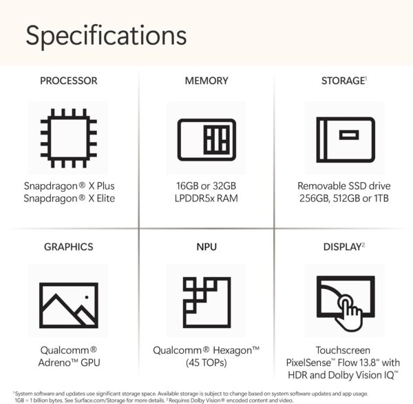Microsoft Surface Laptop (2024), Windows 11 Copilot+ PC, 13.8" Touchscreen Display, Snapdragon X Plus (10 core), 16GB RAM, 512GB SSD Storage, Sapphire - Image 2
